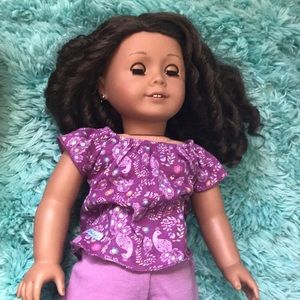 American Girl Doll peacock pajamas